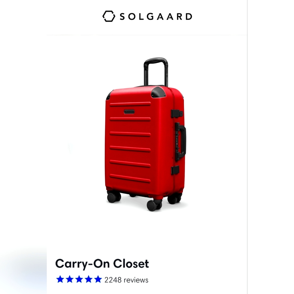 Solgaard Carry-on Closet luggage. Brand New. NWT